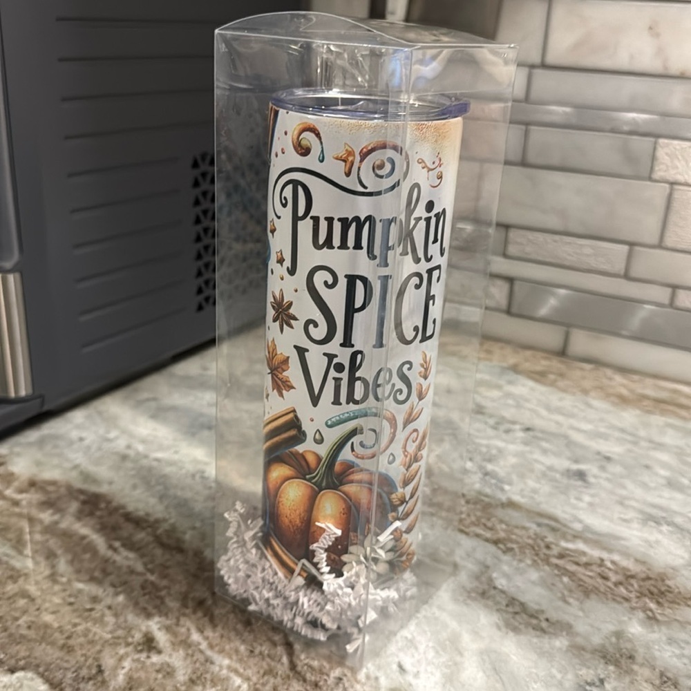 Pumpkin Spice Vibes 20 oz skinny tumbler